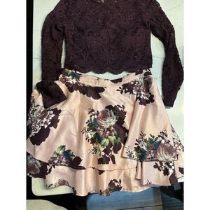 Jodi Kristopher Burgundy‎  Junior Prom/Home Coming 2 Piece Size SZ 11 beautiful!